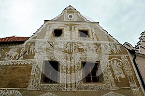 Historic senter in the town of Tabor, Southern Bohemia, Czech Republic