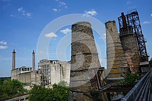 Historic Shaft Furnace Battery with 18 Rumford furnaces were built between 1871 and 1877 Rüdersdorf bei Berlin, Germany