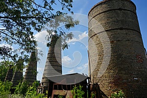 Historic Shaft Furnace Battery with 18 Rumford furnaces were built between 1871 and 1877 Rüdersdorf bei Berlin, Germany