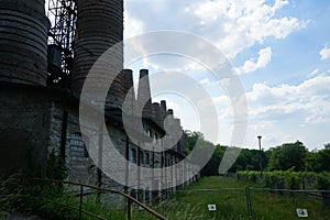 Historic Shaft Furnace Battery with 18 Rumford furnaces were built between 1871 and 1877 Rüdersdorf bei Berlin, Germany