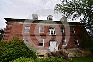 Historic shimer college campus in mount carrol hathaway hall front