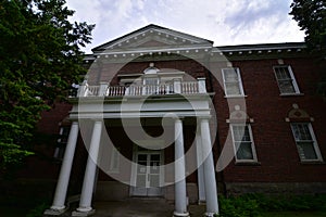 Historic shimer college campus in mount carrol Tolman hall entryway photo