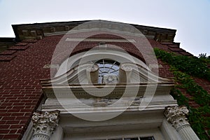 Historic shimer college campus in mount carroll gymnasium entry