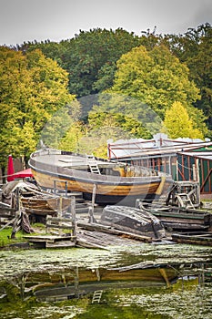 Historic shipyard in Arnhem Netherlands