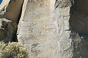 Historic signatures at El Morro National Monument