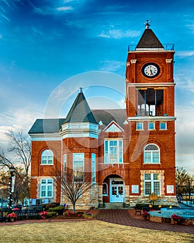 Historic small town court house building