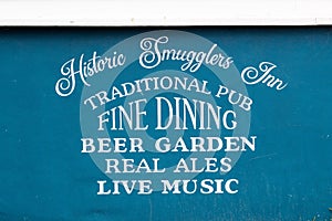 Historic Smugglers Inn Sign