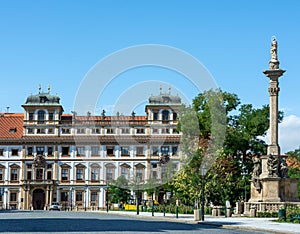 Historic square at the Hradcany in Prague