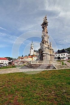 Historic square in the mining town of Kremnica