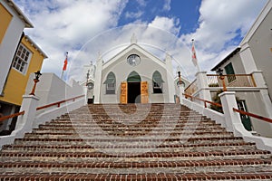 Historic St. Peter`s church in St. George, Bermuda