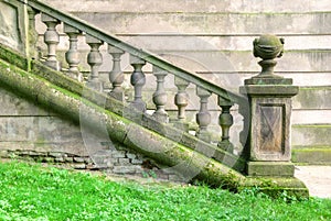 Historic staircase with baroque balustrade photo