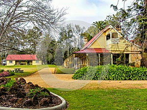 Historic Station Homestead with Workers Hut, on Green Lawns with Garden.