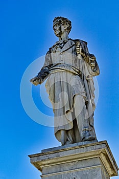 Historic Statue of Lord Byron, Heroes garden, Messolonghi, Greece