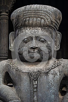 Warrior statue of Hindusim temple , Kathmandu , Nepal