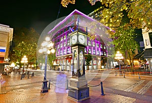 Historic Steam Clock in Gastown Vancouver,Canada