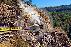 Historic steam engine train in Colorado, USA