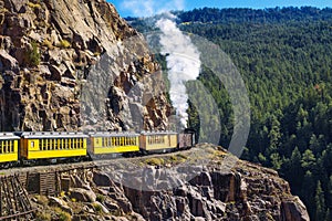 Historic steam engine train in Colorado, USA