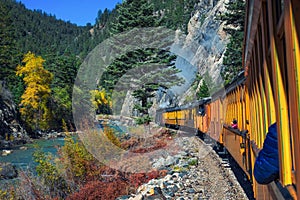 Historic steam engine train in Colorado, USA