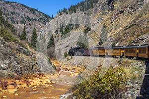 Historic steam engine train in Colorado, USA