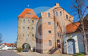 Historic Stendal city gate in the center of Haldensleben photo