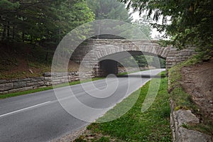 Historic Stone Bridge in Acadia National Park