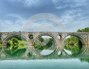 Historic stone bridge in Kosinj, Lika region