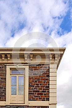 Historic Stone Building with Upper Storey Door