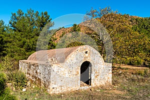 Historic stone structure known as Tashan, near Marmaris in Mugla province of Turkey