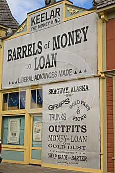 Historic store in Skagway, AK. Keelar the Money King