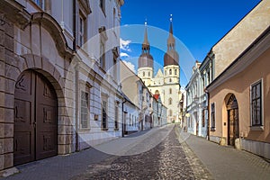 Historic street leading to The Saint Nicholas Church