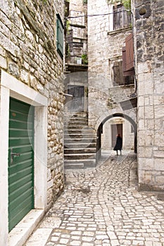 Historic streets of town Trogir