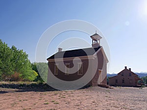 Historic structures at the Grafton ghost town, Utah