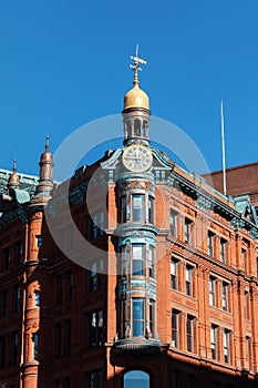 Historic SunTrust building with the clock tower in Washington DC