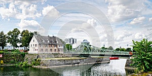 historic swing bridge in cologne