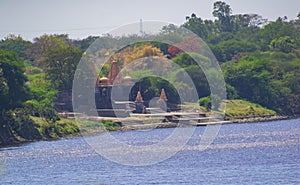 Historic Temple on the bank of river Kshipra at Mahidpur town