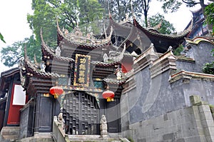 Historic temple in Dujiangyan, Sichuan, China