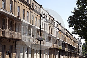 Historic terraced houses in Clifton, Bristol