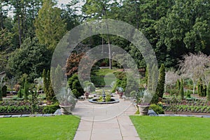 The Historic Terraces and Fish Pool at Sarah Duke Gardens in North Carolina