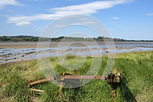 Historic tidal river bank erosion protection scheme at Purton Hulks, Gloucestershire, UK