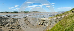 Historic tidal river bank erosion protection scheme at Purton Hulks, Gloucestershire, UK