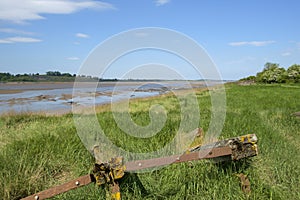 Historic tidal river bank erosion protection scheme at Purton Hulks, Gloucestershire, UK