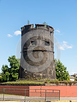 Historic torreon of Valdivia city. Historic torreon of los canelos with blue clear sky in Valdivia, Chile