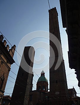 Historic towers of Bologna. Italy.