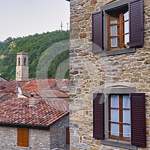 Historic town of Bagno di Romagna, Italy