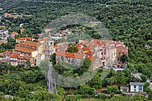 Historic town of Bakar in green forest, Croatia