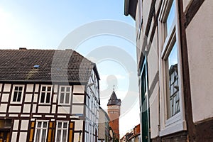 Historic town burg near magdeburg germany