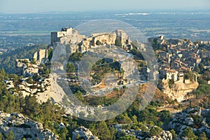 Historic town Les Baux de Provence, France,