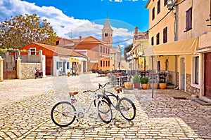 Historic town of Nin cobbled square