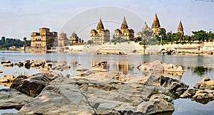 The historic town of Orchha, nestled on the banks of river Betwa, Madhyapradesh, India