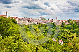 Historic town of Rothenburg ob der Tauber, Bavaria, Germany